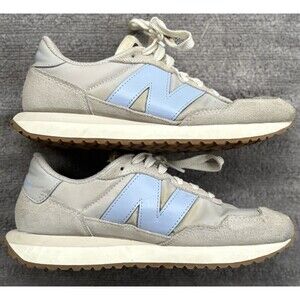 New Balance 237 Beige Blue Suede Athletic Sneakers Women’s Size 8
